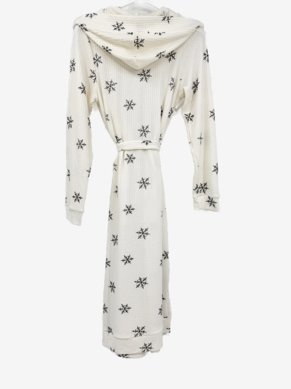 Honeydew Intimates Snowflake Hooded Robe Cream Waffle Knit Size S - Picture 3 of 11